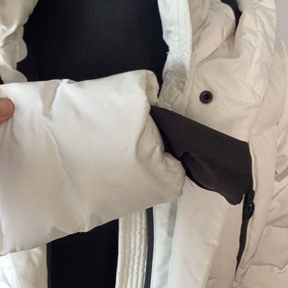Michael Kors White Hooded Down Puffer Jacket Parka Women’s M Beautiful! - Picture 12 of 16